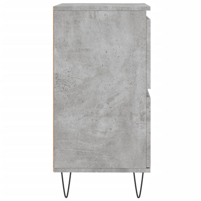 Skænk Beton Grå 60x35x70 cm Træ Materiale