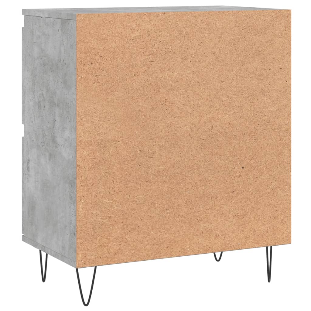 Skænk Beton Grå 60x35x70 cm Træ Materiale