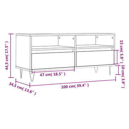 TV-Schrank Weiß 100x34,5x44,5 cm Holzwerkstoff