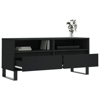 TV-Schrank Schwarz 100x34,5x44,5 cm Holzwerkstoff