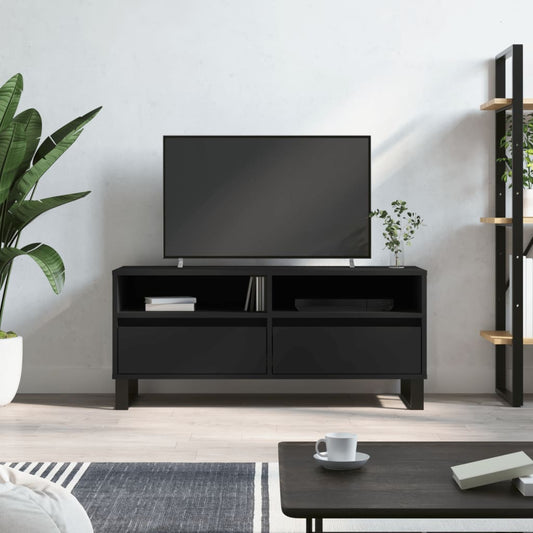 TV-Schrank Schwarz 100x34,5x44,5 cm Holzwerkstoff