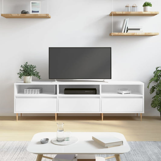 TV-skab Hvid 150x30x44,5 cm Træ Materiale