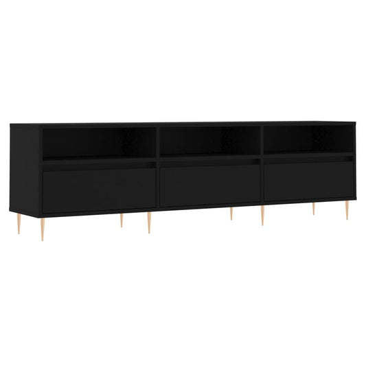 TV-skab Sort 150x30x44,5 cm Træ Materiale