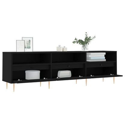 TV-skab Sort 150x30x44,5 cm Træ Materiale