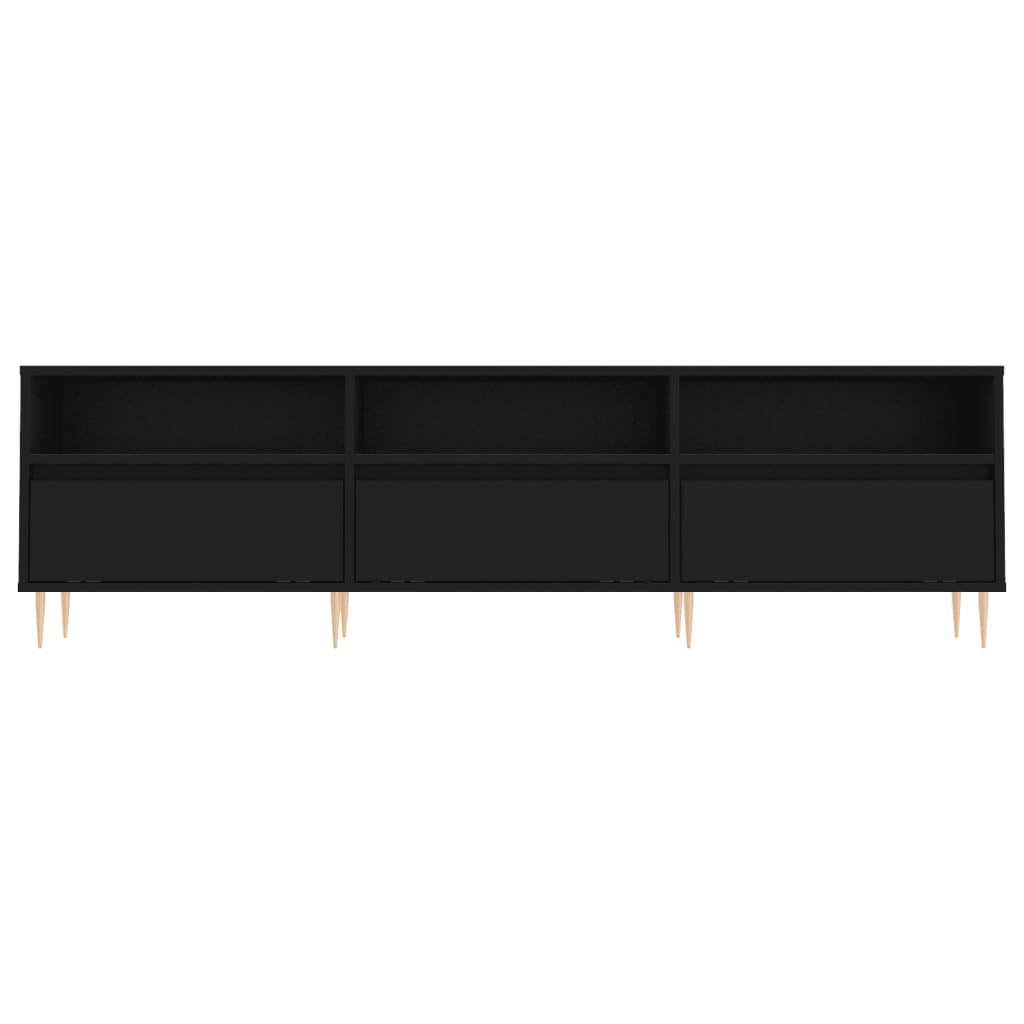 TV-skab Sort 150x30x44,5 cm Træ Materiale