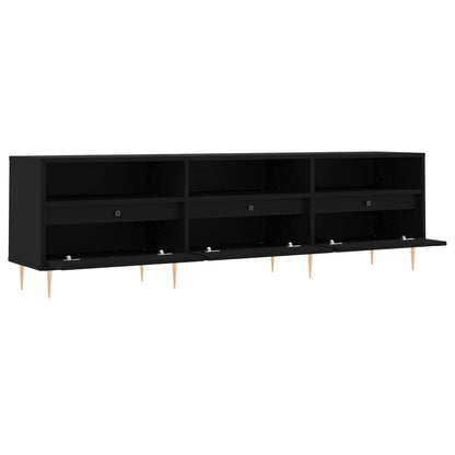 TV-skab Sort 150x30x44,5 cm Træ Materiale