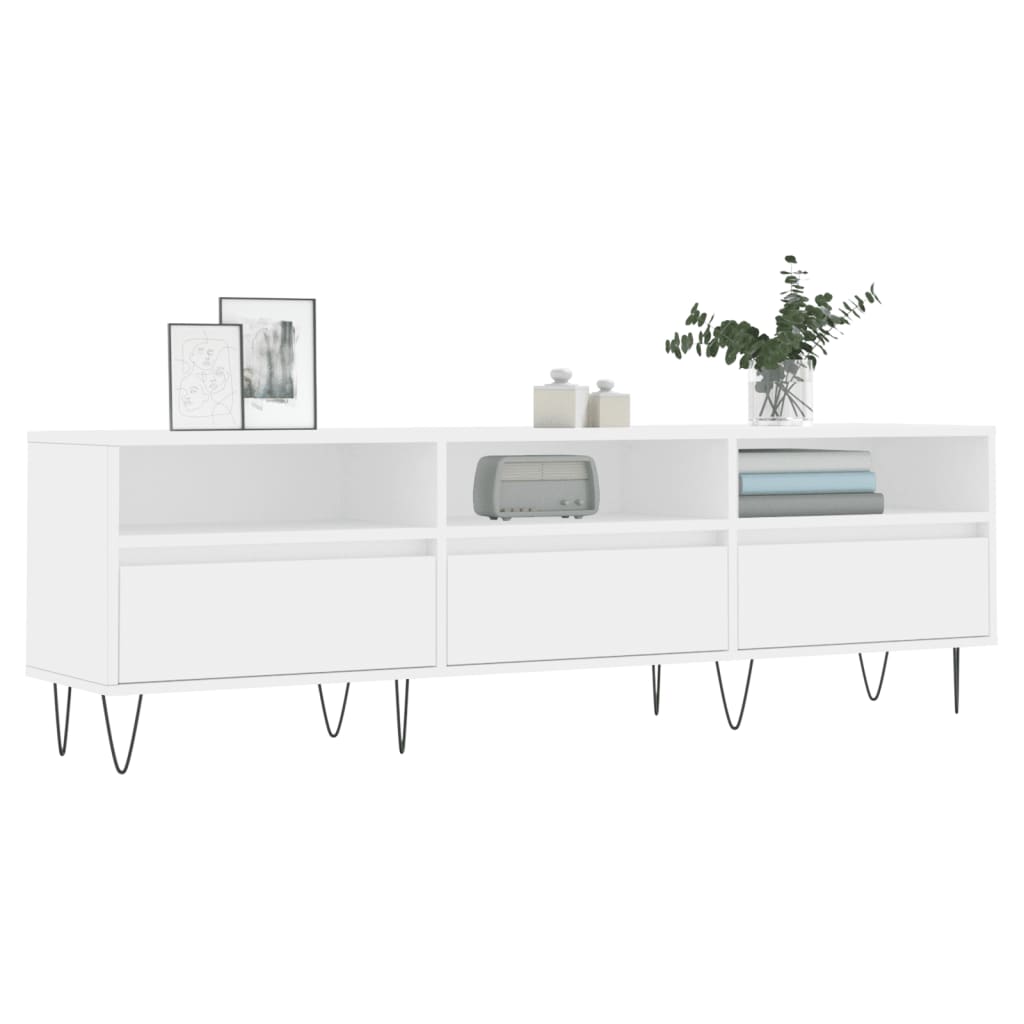TV-skab Hvid 150x30x44,5 cm Træ Materiale