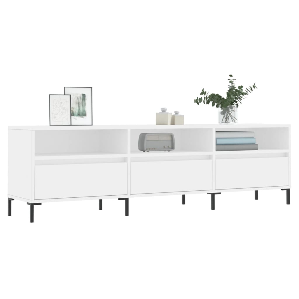 TV-skab Hvid 150x30x44,5 cm Træ Materiale