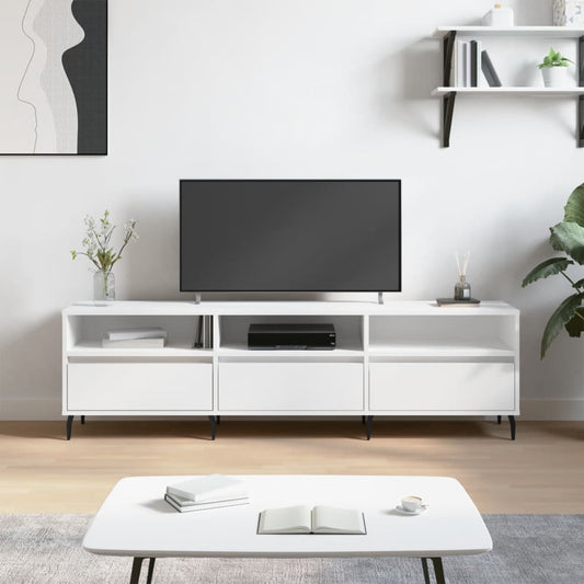 TV-skab Hvid 150x30x44,5 cm Træ Materiale