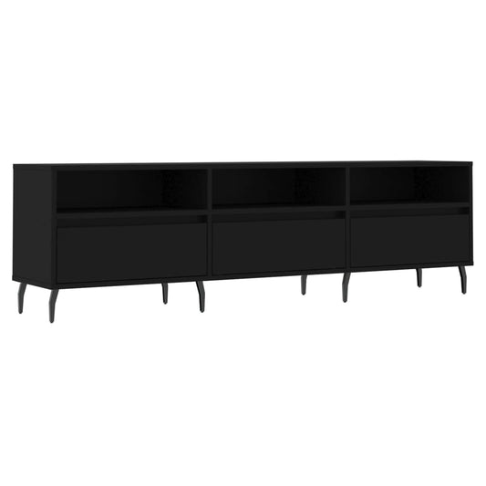 TV-skab Sort 150x30x44,5 cm Træ Materiale