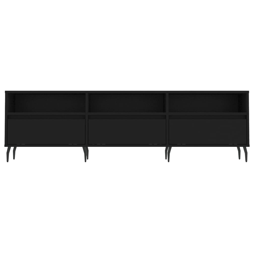 TV-skab Sort 150x30x44,5 cm Træ Materiale