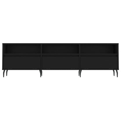 TV-skab Sort 150x30x44,5 cm Træ Materiale