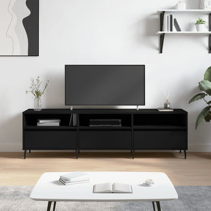 TV-skab Sort 150x30x44,5 cm Træ Materiale