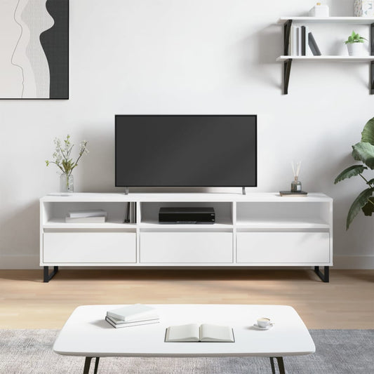 TV-skab Hvid 150x30x44,5 cm Træ Materiale