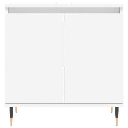 Badezimmerschrank Weiß 58x33x60 cm Holzwerkstoff