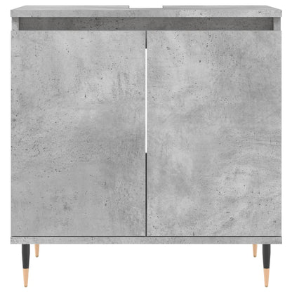 Badschrank Betongrau 58 x 33 x 60 cm Holzwerkstoff