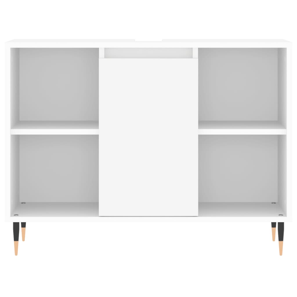 Badschrank Weiß 80x33x60 cm Holzwerkstoff