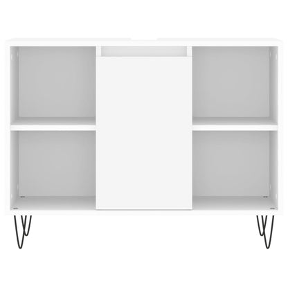 Badschrank Weiß 80x33x60 cm Holzwerkstoff