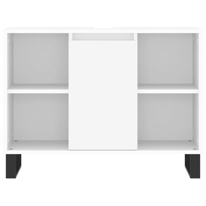 Badschrank Weiß 80x33x60 cm Holzwerkstoff