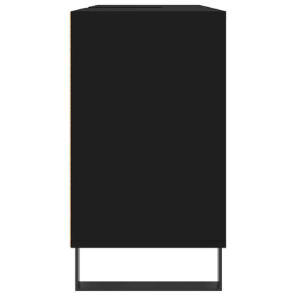 Badschrank Schwarz 80x33x60 cm Holzwerkstoff