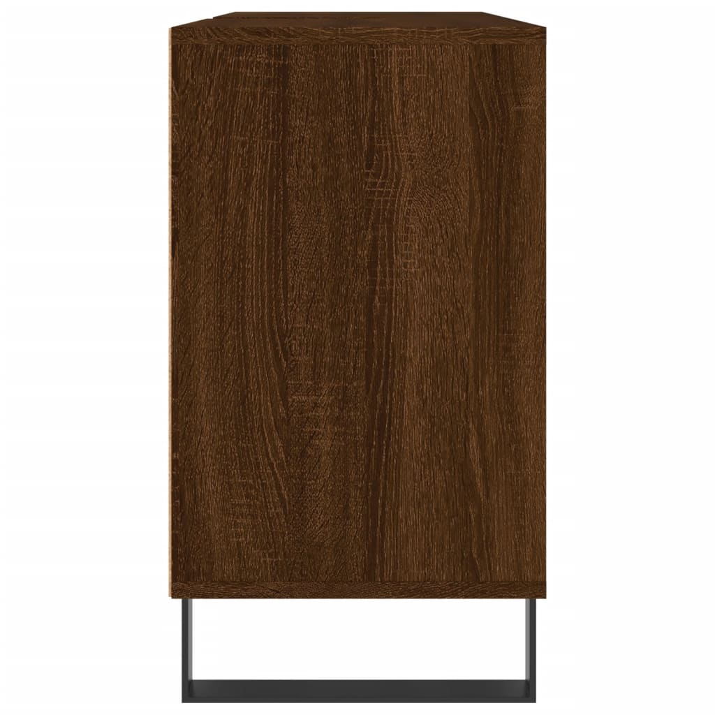 Badschrank Braun Eichen-Optik 80x33x60 cm Holzwerkstoff