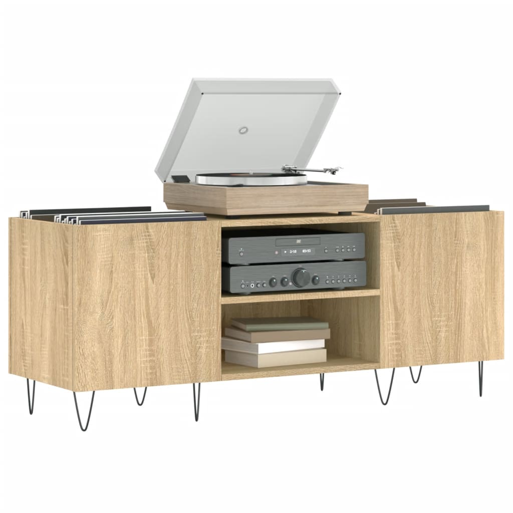 Plattenschrank Sonoma-Eiche 121x38x48 cm Holzwerkstoff