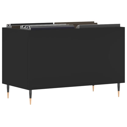 Plattenschrank Schwarz 74,5x38x48 cm Holzwerkstoff