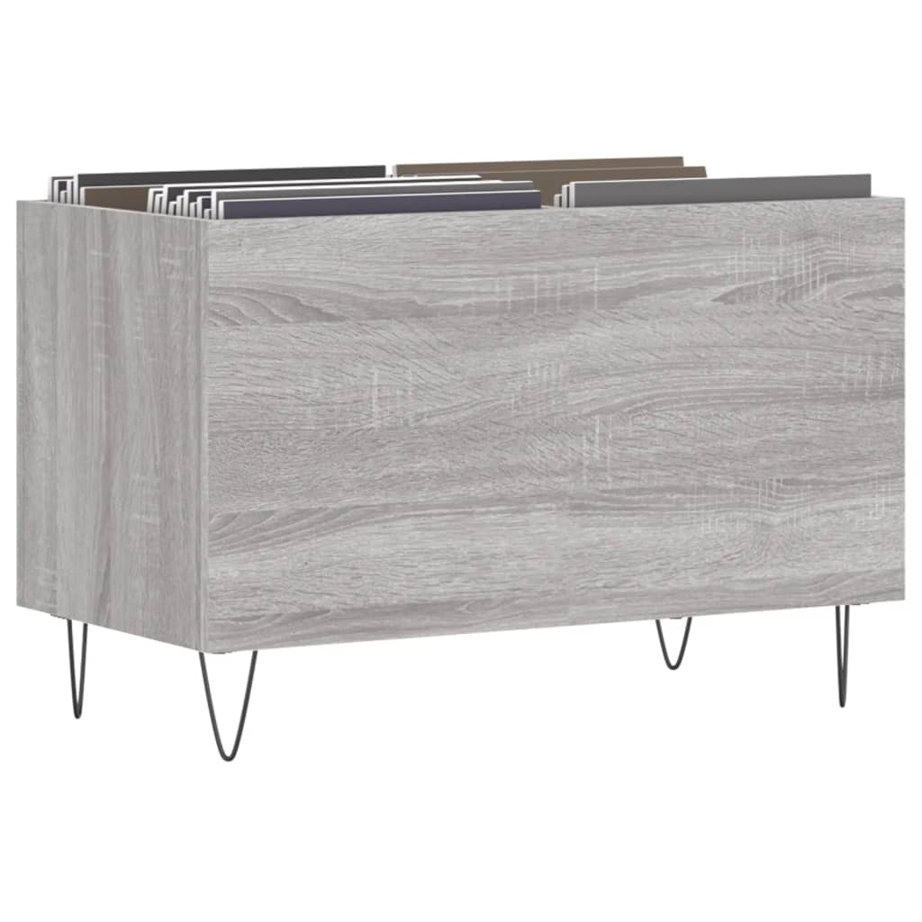 Pladeskab Grå Sonoma 74,5x38x48 cm Træmateriale