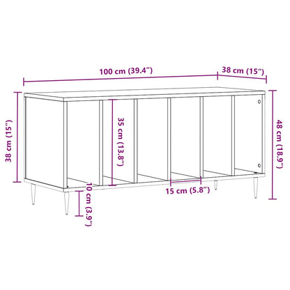 Plattenschrank Sonoma-Eiche 100x38x48 cm Holzwerkstoff