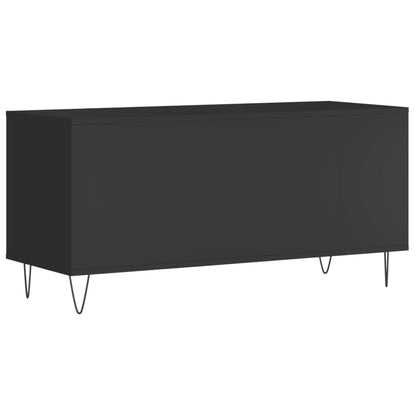 Pladeskab Sort 100x38x48 cm Træmateriale
