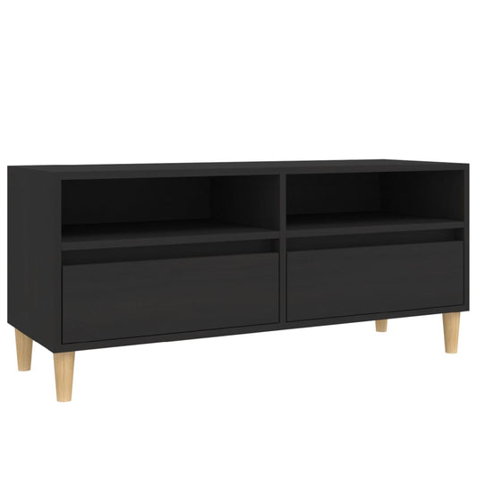 TV-skab Sort 100x34,5x44,5 cm Træ Materiale