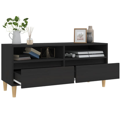 TV-skab Sort 100x34,5x44,5 cm Træ Materiale