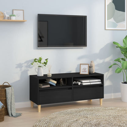 TV-skab Sort 100x34,5x44,5 cm Træ Materiale