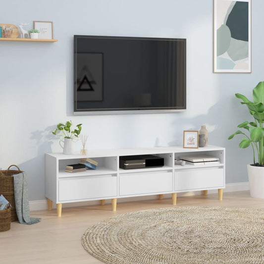 TV-skab Hvid 150x30x44,5 cm Træ Materiale