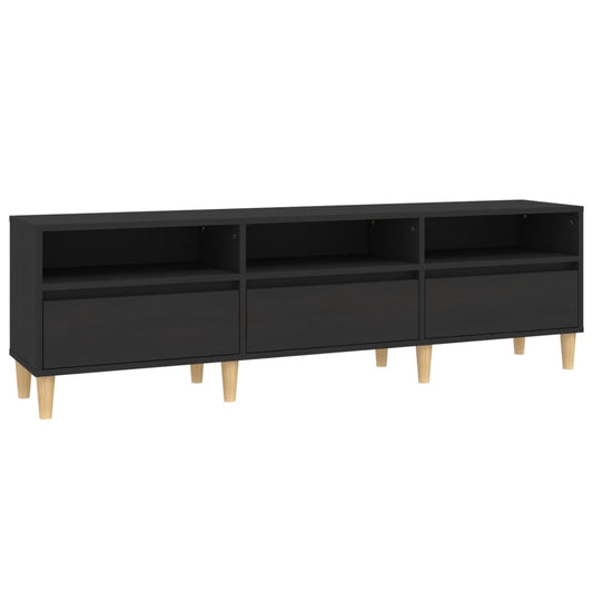 TV-skab Sort 150x30x44,5 cm Træ Materiale