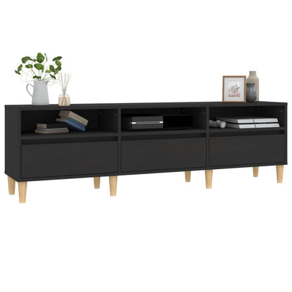 TV-skab Sort 150x30x44,5 cm Træ Materiale