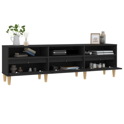 TV-skab Sort 150x30x44,5 cm Træ Materiale