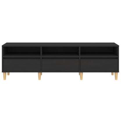 TV-skab Sort 150x30x44,5 cm Træ Materiale