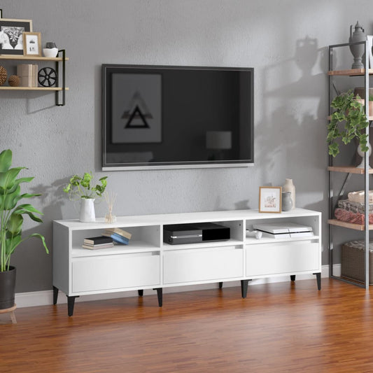TV-skab Hvid 150x30x44,5 cm Træ Materiale