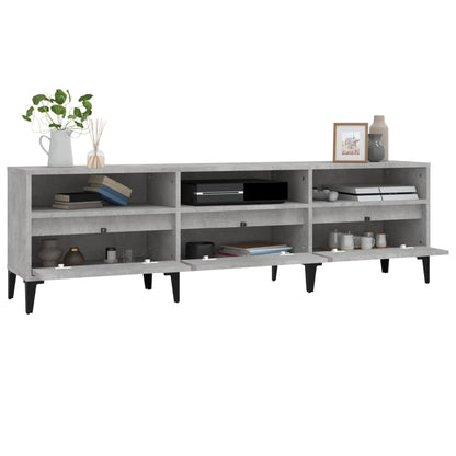 TV-møbel betongrå 150x30x44,5 cm træmateriale