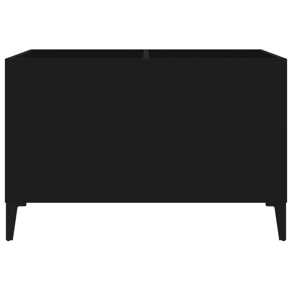 Plattenschrank Schwarz 74,5x38x48 cm Holzwerkstoff