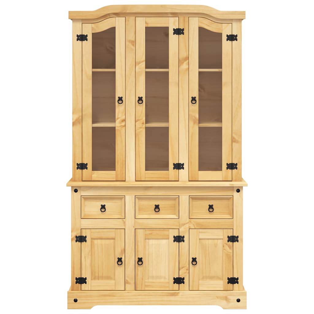 Highboard Corona 112x43x196 cm Massivholz Mexikanische Kiefer
