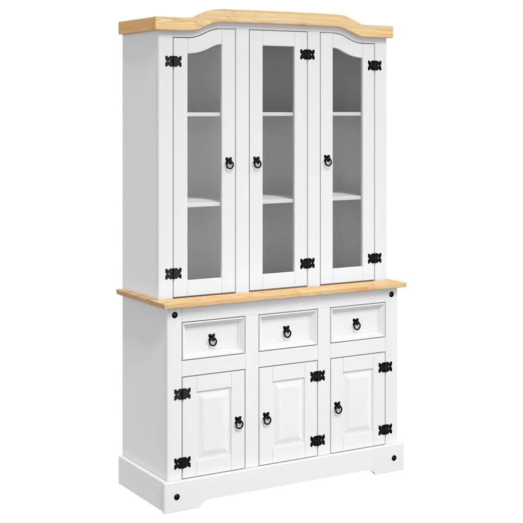 Highboard Corona 112x43x196 cm Massivholz Mexikanische Kiefer
