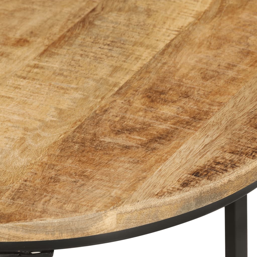 Satztische 3 Stk. Raues Massivholz Mango