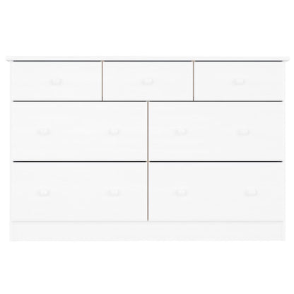 Kommode ALTA Hvid 112x35x73 cm Massiv Fyr