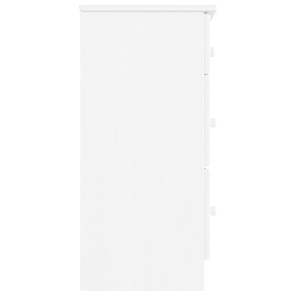 Kommode ALTA Hvid 112x35x73 cm Massiv Fyr