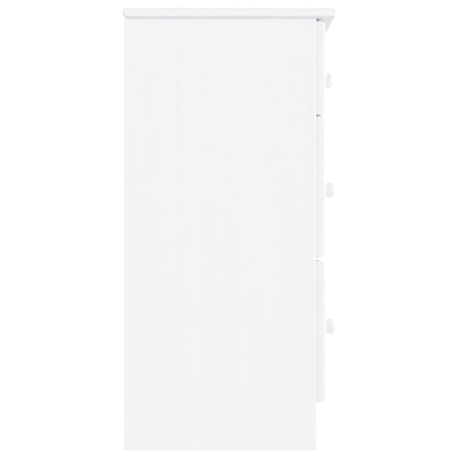 Kommode ALTA Hvid 112x35x73 cm Massiv Fyr