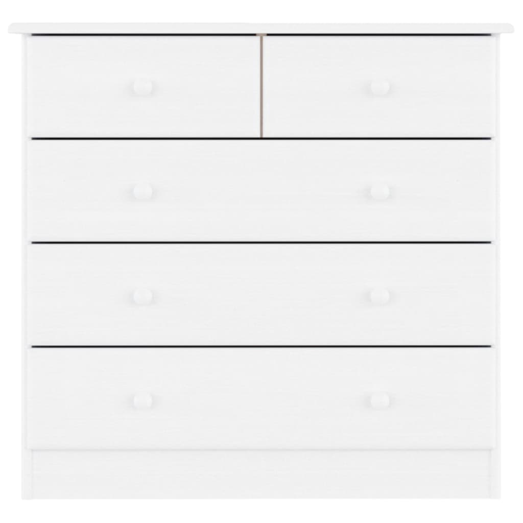 Kommode ALTA Weiß 77x35x73 cm Massivholz Kiefer