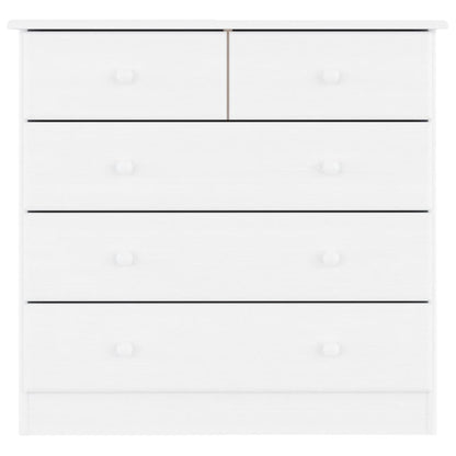 Kommode ALTA Weiß 77x35x73 cm Massivholz Kiefer