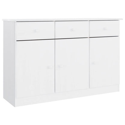 Sideboard ALTA Weiß 112x35x73 cm Massivholz Kiefer